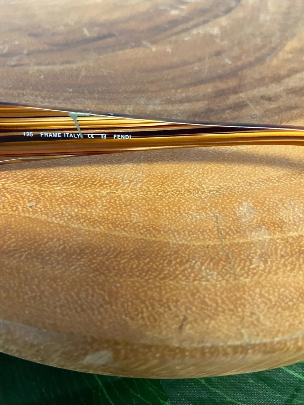 Fendi Woodgrain finish Eyeglasses Frames
